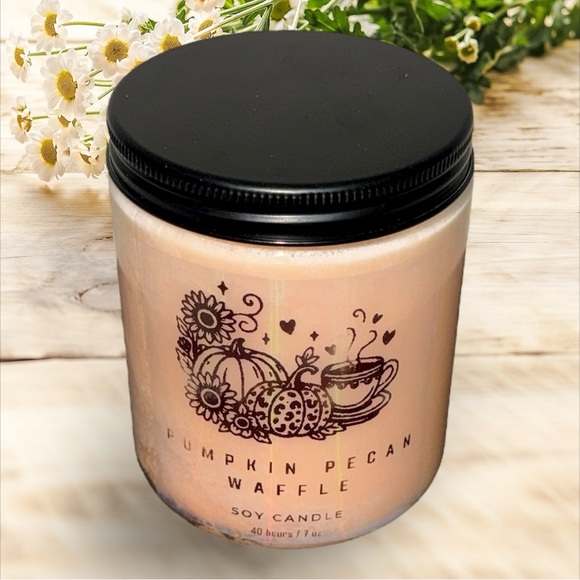 Pumpkin Pecan Waffle (Qty 1) Scented 8oz Handmade Soy Candle - Picture 1 of 4
